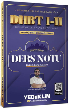 Yediiklim Yayınları Diyanet İşleri Başkanlığı DHBT I-II Ortaöğretim-Ön Lisans-Lisans Ders Notu