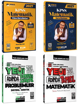 Yediiklim Yedi Adımda Temel Matematik+Problemler ve Sayısal Mantık+Konu+Soru Bankası