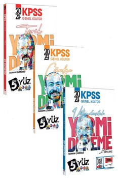 Yargı Yayınları 2024 KPSS 5Yüz Ekibi Genel Kültür Tamamı Çözümlü Deneme Seti 3 Kitap