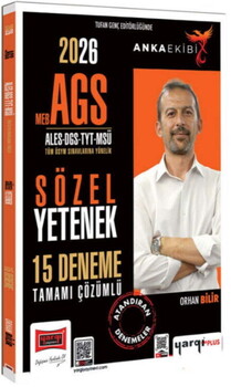 Yargı 2026 MEB AGS ALES DGS TYT MSÜ Anka Ekibi Sözel Yetenek Tamamı Çözümlü 15 Deneme