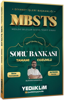 Yediiklim Yayınları Diyanet İşleri Başkanlığı MBSTS Tamamı Çözümlü Soru Bankası