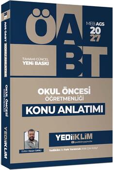 Yediiklim Yayınları 2027 MEB AGS ÖABT Okul Öncesi Öğretmenliği Konu Anlatımı Hasan Sanlı