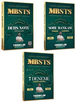 Yediiklim Yayınları MBSTS Ders Notu Soru Bankası ve Deneme Seti 3 Kitap