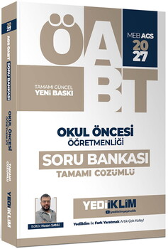 Yediiklim 2027 MEB AGS ÖABT Okul Öncesi Öğretmenliği Tamamı Çözümlü Soru Bankası Hasan Sanlı