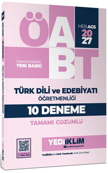 Yediiklim 2027 MEB AGS ÖABT Türk Dili ve Edebiyatı Öğretmenliği Tamamı Çözümlü 10 Deneme Sınavı