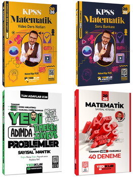 Yediiklim 2026 KPSS Atölye Serisi Matematik Konu Soru Deneme Yedi Adımda Problemler Seti 4 Kitap