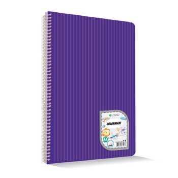 Çınar Colormaxi A4 Spiralli PP Kapaklı Çizgili Defter 144 Yaprak 73010