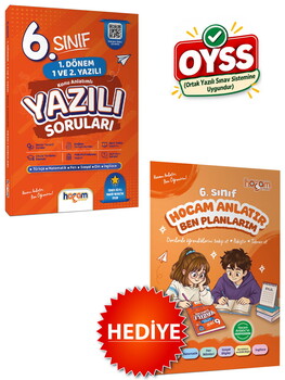 Hocam Anlatır 6. Sınıf Konu Anlatımlı Yazılı Soruları Tamamı Video Çözümlü-Hediye Planlama Kitapçığı