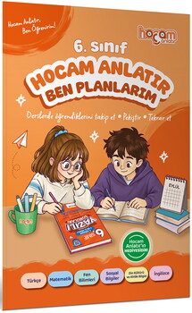  Hocam Anlatır 6. Sınıf Konu Anlatımlı Yazılı Provaları Tamamı Video Destekli-Hediye Planlama Kitapçığı
