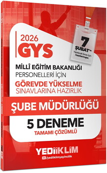 Yediiklim 2026 MEB GYS Şube Müdürlüğü Tamamı Çözümlü 5 Deneme