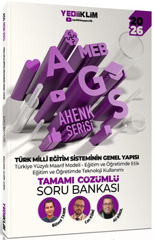  Yediiklim 2026 MEB AGS Ahenk Serisi Eğitimin Temelleri-Eğitim Sisteminin Genel Yapısı-Mevzuat Anayasa Tamamı Çözümlü Soru Bankas