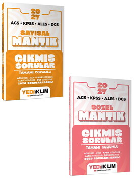 Yediiklim 2027 AGS KPSS ALES DGS Sayısal Sözel Mantık Tamamı Çözümlü Çıkmış Sorular Seti