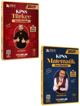 Yediiklim 2027 KPSS Atölye Serisi Genel Yetenek Tamamı Video Çözümlü Soru Bankası Seti 2 Kitap
