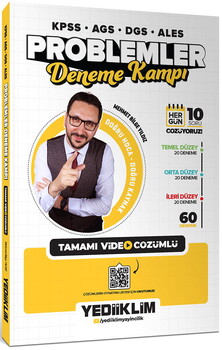  Yediiklim 2026 KPSS-AGS-DGS-ALES Matematik Tekrar Kampı ve Problemler Deneme Kampı Tamamı Video Çözümlü 2 Kitap
