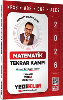  Yediiklim 2026 KPSS-AGS-DGS-ALES Matematik Tekrar Kampı ve Problemler Deneme Kampı Tamamı Video Çözümlü 2 Kitap