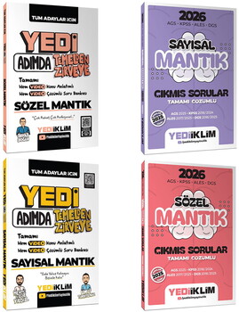 Yediiklim 2026 Tüm Adaylar İçin Sayısal-Sözel Mantık Sorular Seti 4 Kitap