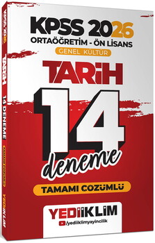  Yediiklim 2026 KPSS Ortaöğretim Ön Lisans GY-GK 5 li Tüm Dersler 14 Deneme Seti Tamamı Çözümlü