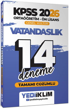  Yediiklim 2026 KPSS Ortaöğretim Ön Lisans GY-GK 5 li Tüm Dersler 14 Deneme Seti Tamamı Çözümlü