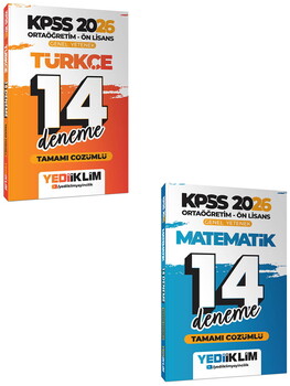  Yediiklim 2026 KPSS Ortaöğretim Ön Lisans GY-GK 5 li Tüm Dersler 14 Deneme Seti Tamamı Çözümlü
