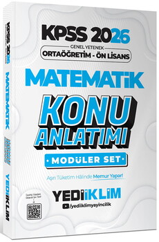  Yediiklim Yayınları 2026 KPSS Ortaöğretim Ön Lisans Genel Yetenek Genel Kültür Konu Anlatımlı Modüler Set