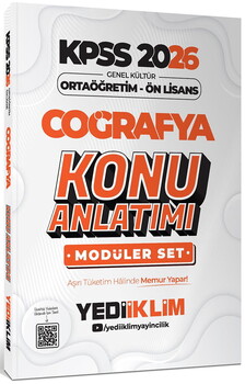  Yediiklim Yayınları 2026 KPSS Ortaöğretim Ön Lisans Genel Yetenek Genel Kültür Konu Anlatımlı Modüler Set