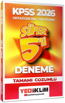 Yediiklim 2026 KPSS Ortaöğretim Ön Lisans Net Arttıran Deneme Seti