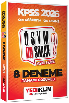  Yediiklim 2026 KPSS Ortaöğretim Ön Lisans Net Arttıran Deneme Seti