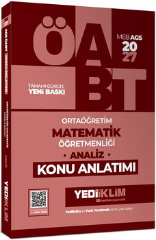 Yediiklim 2027 MEB AGS ÖABT Ortaöğretim Matematik Öğretmenliği Analiz Konu Anlatımı