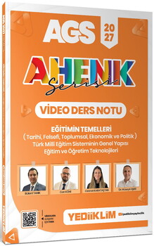  Yediiklim 2027 AGS Ahenk Serisi Eğitimin Temelleri  ve Temel Kavramlar Türk Milli Eğitim Sisteminin Genel Yapısı Eğitim ve Öğren