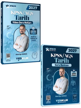 Yediiklim 2027 KPSS AGS Atölye Serisi Genel Kültür Tarih Video Ders Notu ve Soru Bankası Seti 2 Kitap