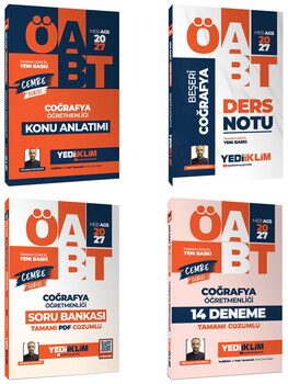 Yediiklim 2027 MEB AGS ÖABT Coğrafya Öğretmenliği Ders Notu+Konu+Soru+Deneme Seti