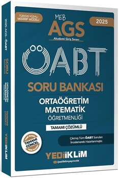  Yediiklim 2025 MEB AGS ÖABT Ortaöğretim Matematik Öğretmenliği Konu Soru Seti