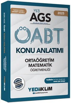  Yediiklim 2025 MEB AGS ÖABT Ortaöğretim Matematik Öğretmenliği Konu Soru Seti
