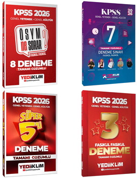 Yediiklim 2026 KPSS Lisans GY-GK Net Arttıran Deneme Seti