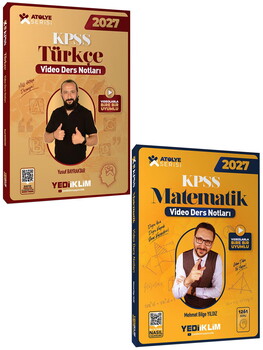 Yediiklim Yayınları 2027 KPSS Atölye Serisi Genel Yetenek Türkçe ve Matematik Video Ders Notları 2 li Set