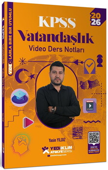  Yediiklim 2026 KPSS Atölye Serisi Genel Kültür Vatandaşlık Konu+Soru ve 26 Deneme Sınavı Seti 3 Kitap
