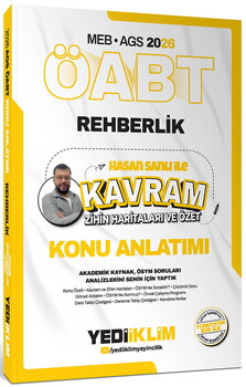 Yediiklim 2026 MEB AGS ÖABT Hasan Sanlı İle Rehberlik Kavram Zihin Haritaları Ve Özet Konu Anlatım